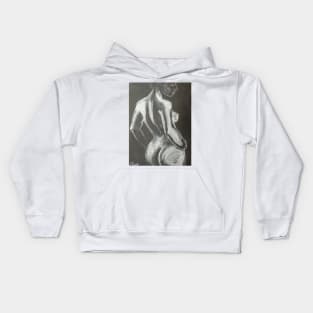 Graceful Back - Female Nude Kids Hoodie